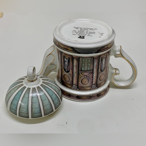 1980s Vtg Sadler England Stourhead National Trust Temple of Apollo Teapot - Picture 9 of 16